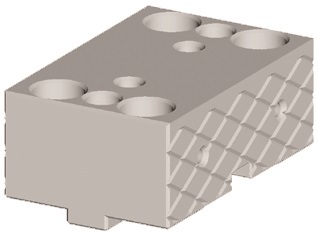 Mâchoire fixe rhomboïdale-rhomboïdale de 100 mm