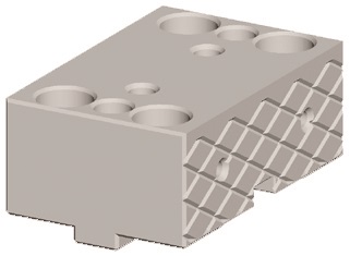 Feste glatt-rhomboid Spannbacke 100 mm