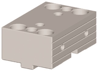 Fixed jaw smooth-grooved 100mm