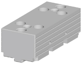 Feste gerillt-gerillte Spannbacke 150 mm