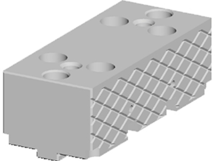 Feste glatt-rhomboid Spannbacke 150 mm