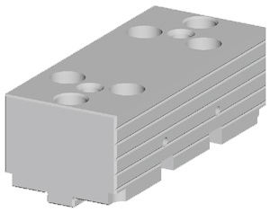 Mâchoire fixe lisse-nervurée de 150 mm