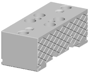 Bewegliche glatt-rhomboid Spannbacke 150 mm