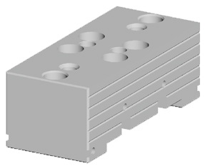 Bewegliche glatt-gerillte Spannbacke 150 mm