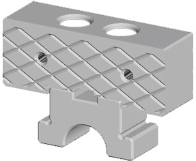 Diamond-diamond intermediate mobile jaw 100mm