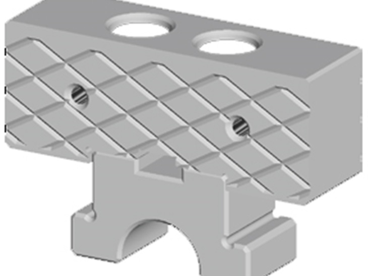 Mâchoire mobile intermédiaire rhomboïdale-rhomboïdale de 100 mm