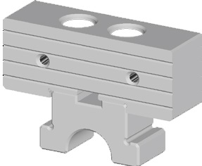 Ganascia mobile intermedia rigata-rigata 100mm