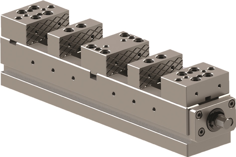 Doppelte Ausführung 4 Klemmbacken, glatt rhomboid 100mm 