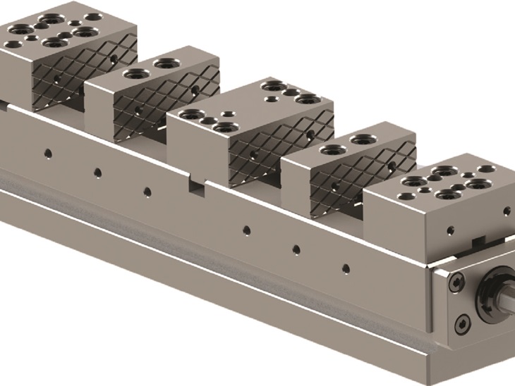 Doppelte Ausführung 4 Klemmbacken, glatt rhomboid 100mm 