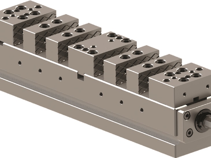 Doppelte Ausführung 6 Klemmbacken, glatt rhomboid 100mm 