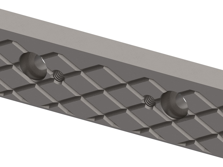 Feste rhomboidförmige Spannbacke 125mm