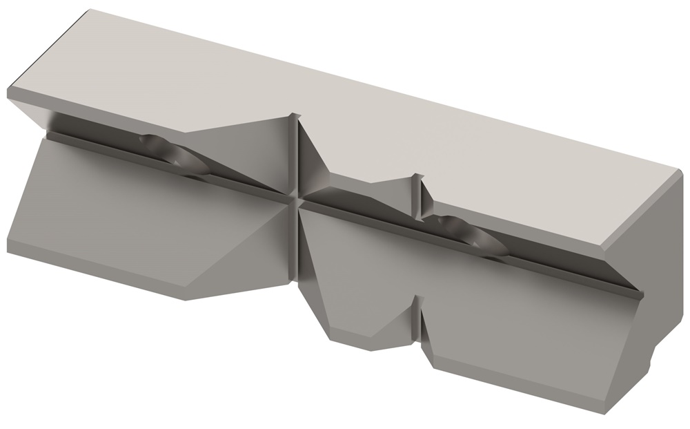 Feste „V“-förmige Spannbacke 125mm