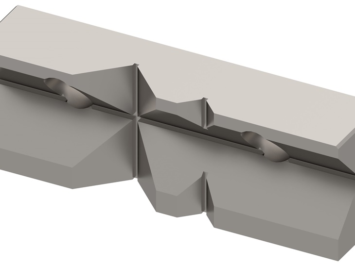 Feste „V“-förmige Spannbacke 150mm