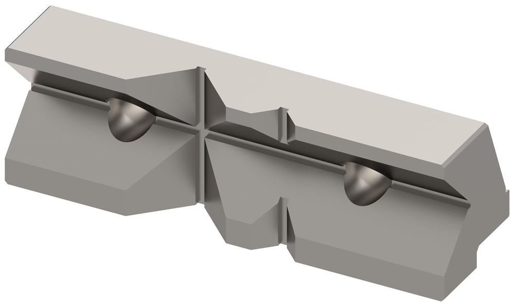 Absteigende „V“-förmige Spannbacke 175mm