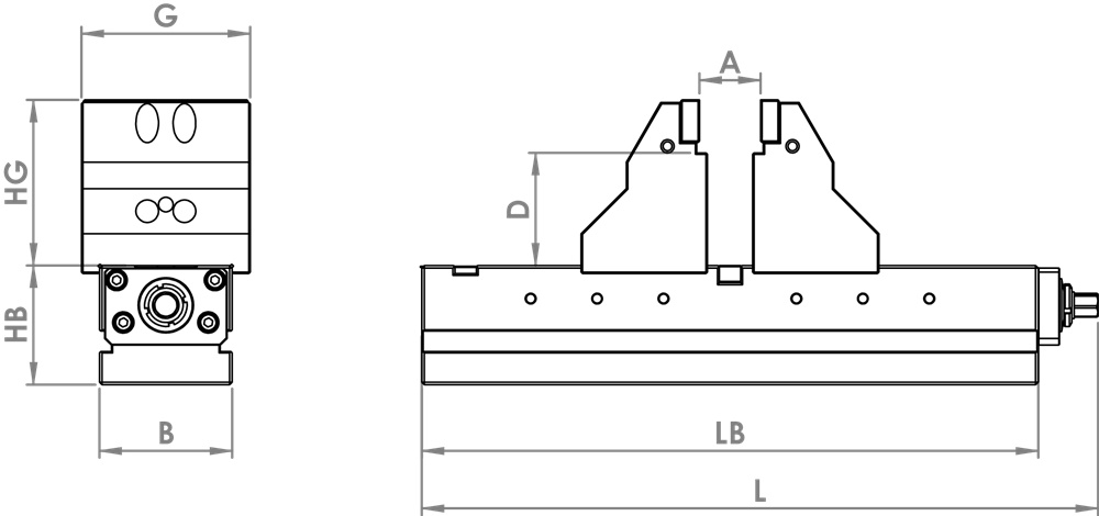 Étaux 5 axes version guidée