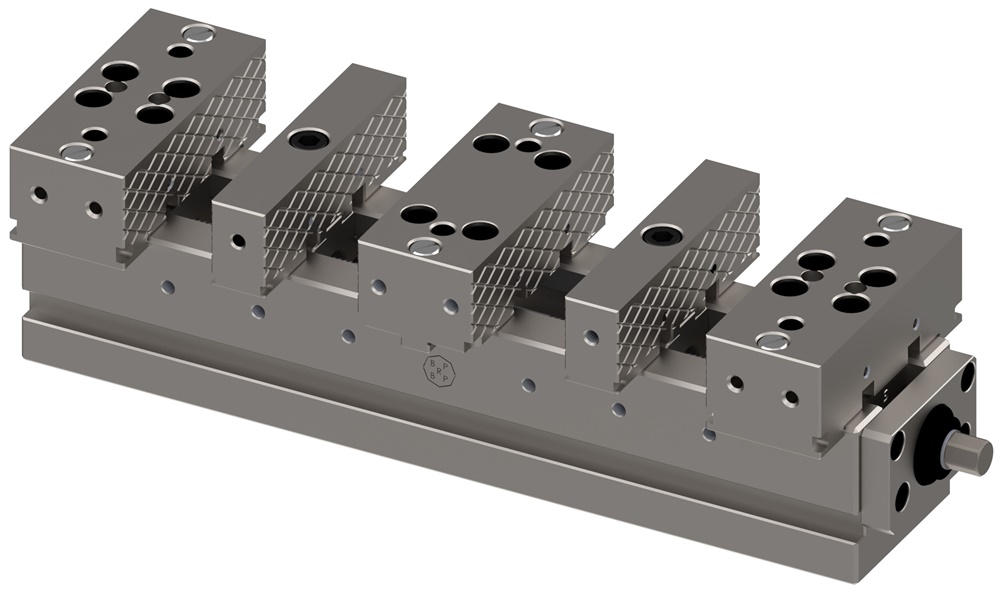 Doppelte Ausführung 4 Klemmbacken, glatt rhomboid 150mm 